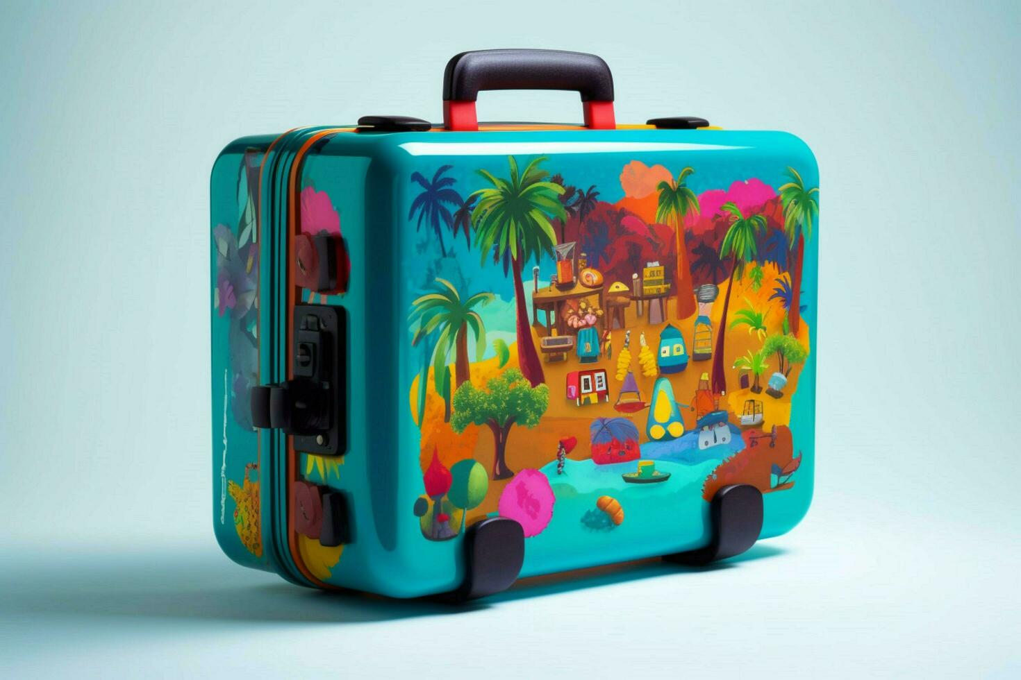 colorful travel suitcase photo