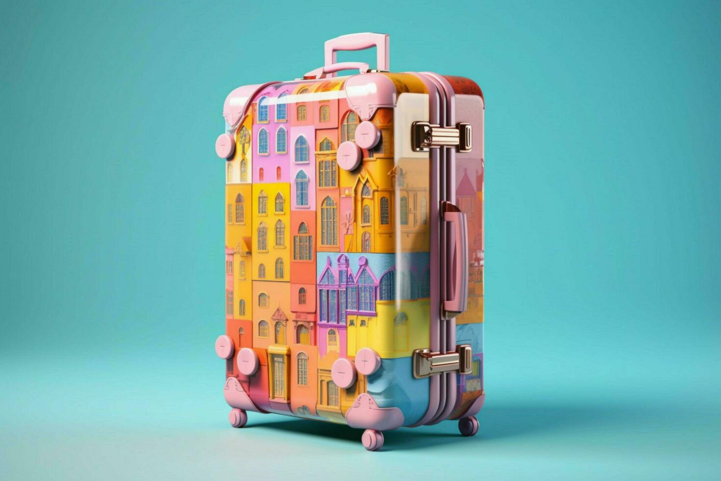 colorful travel suitcase trip photo