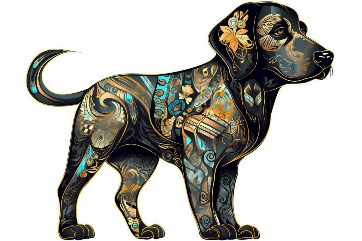 coloring book dog black photo