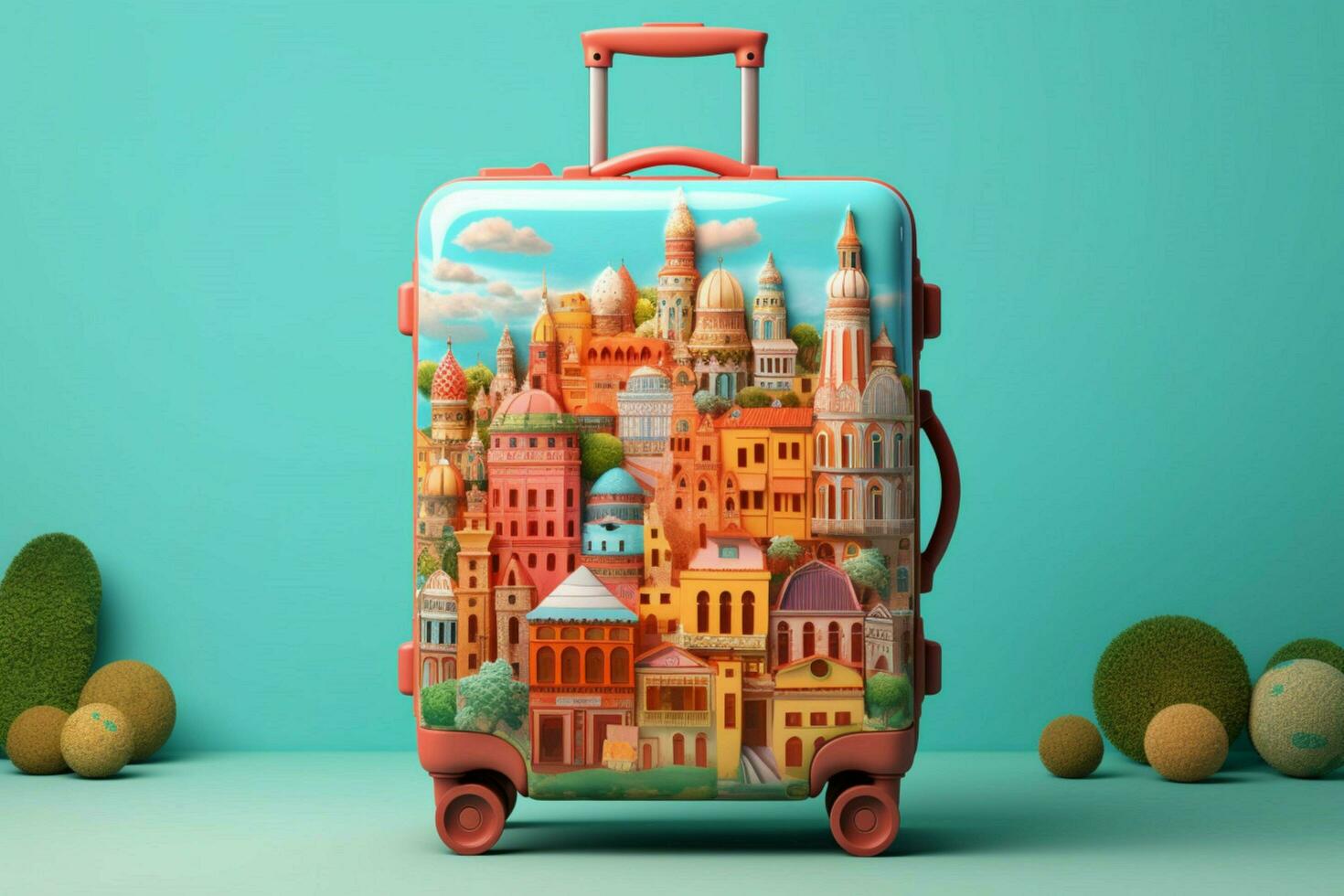 colorful travel suitcase trip photo