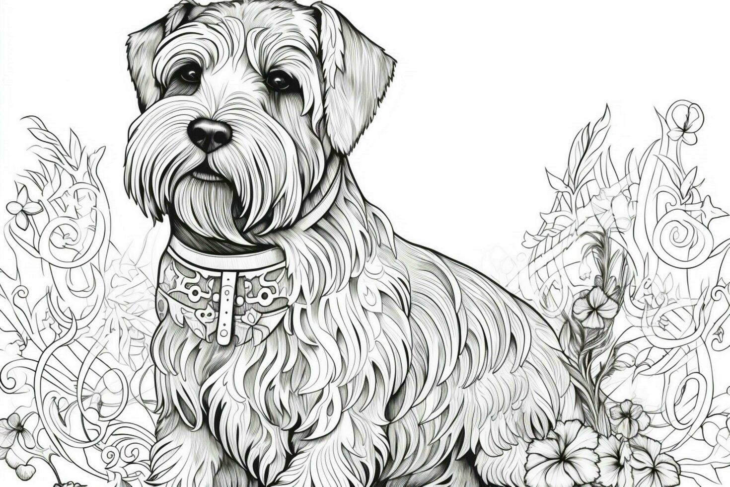 coloring book irish dog black photo