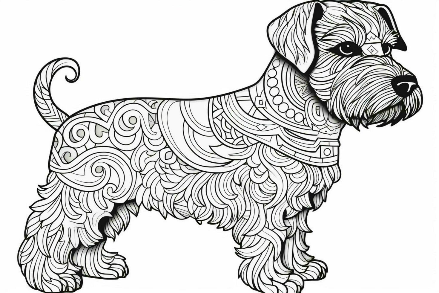 coloring book irish dog black photo