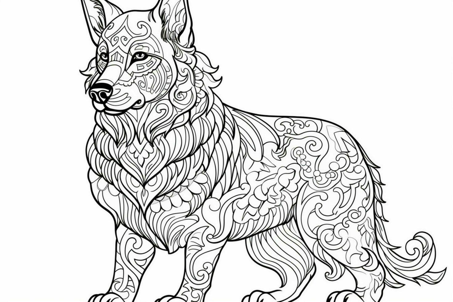 coloring book irish dog black photo