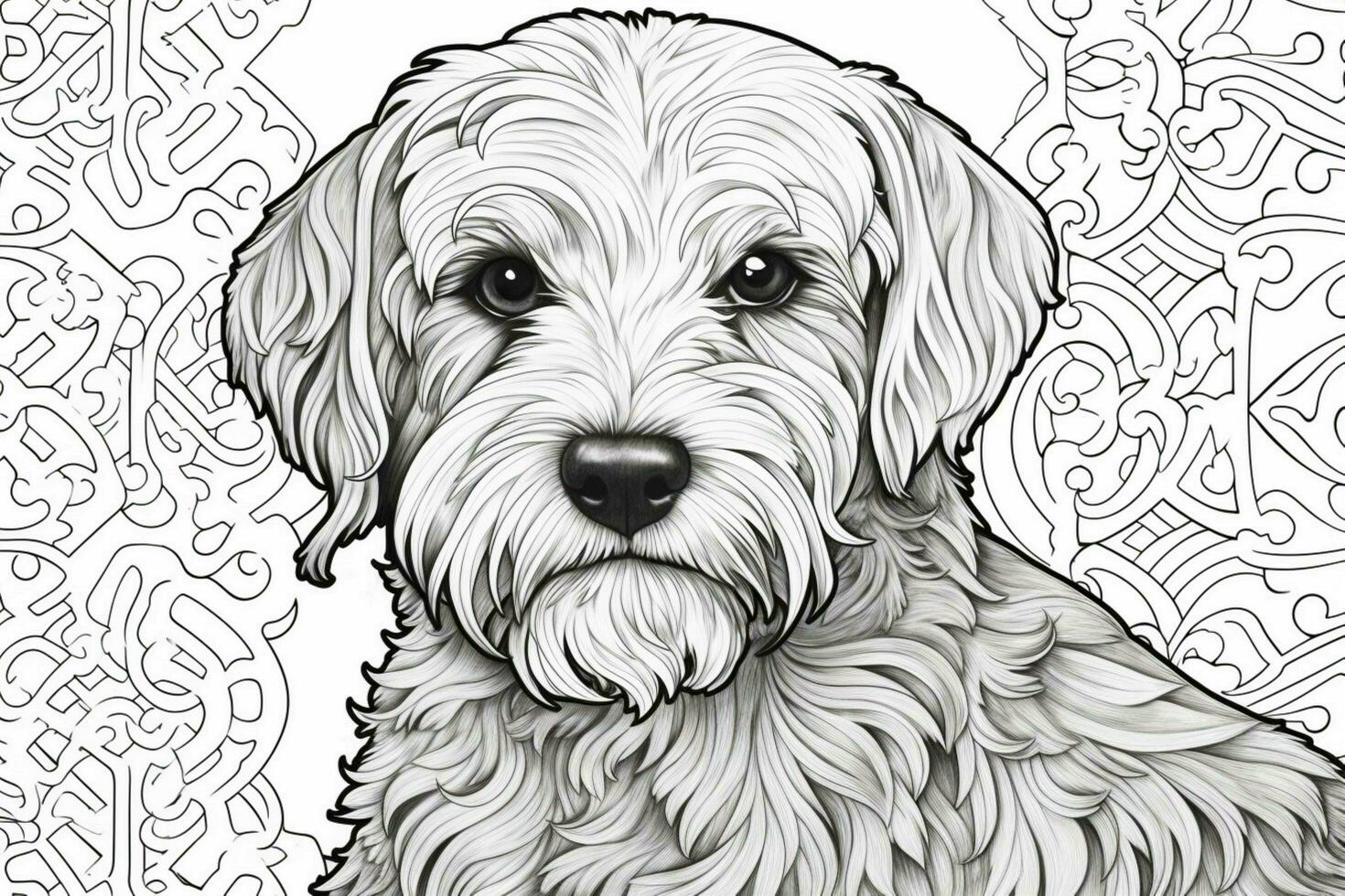 coloring book irish dog black photo