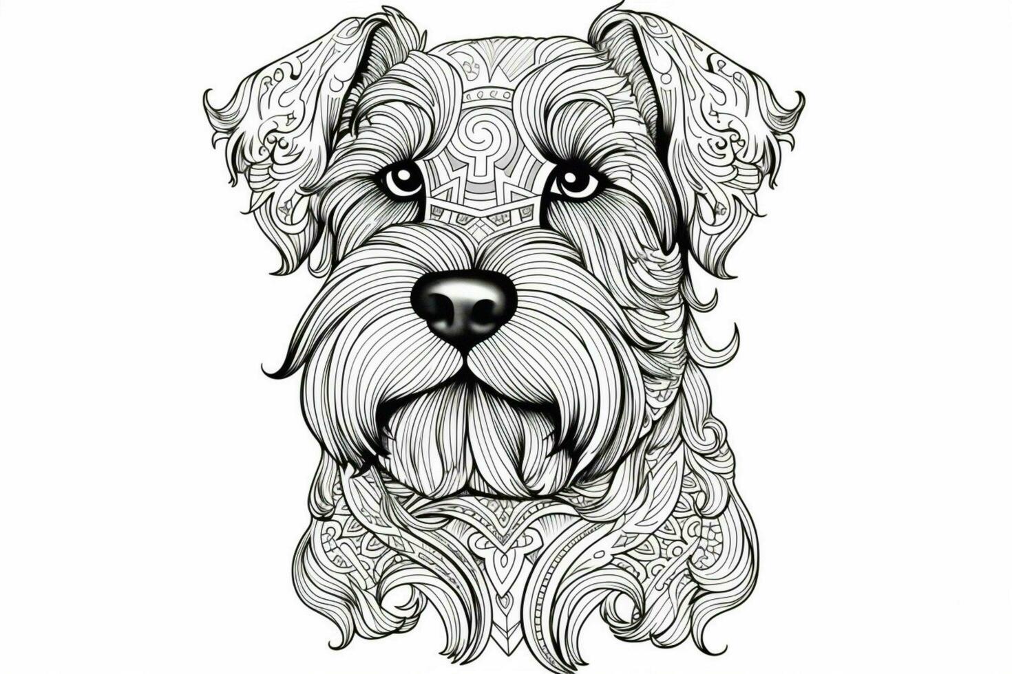 coloring book irish dog black photo