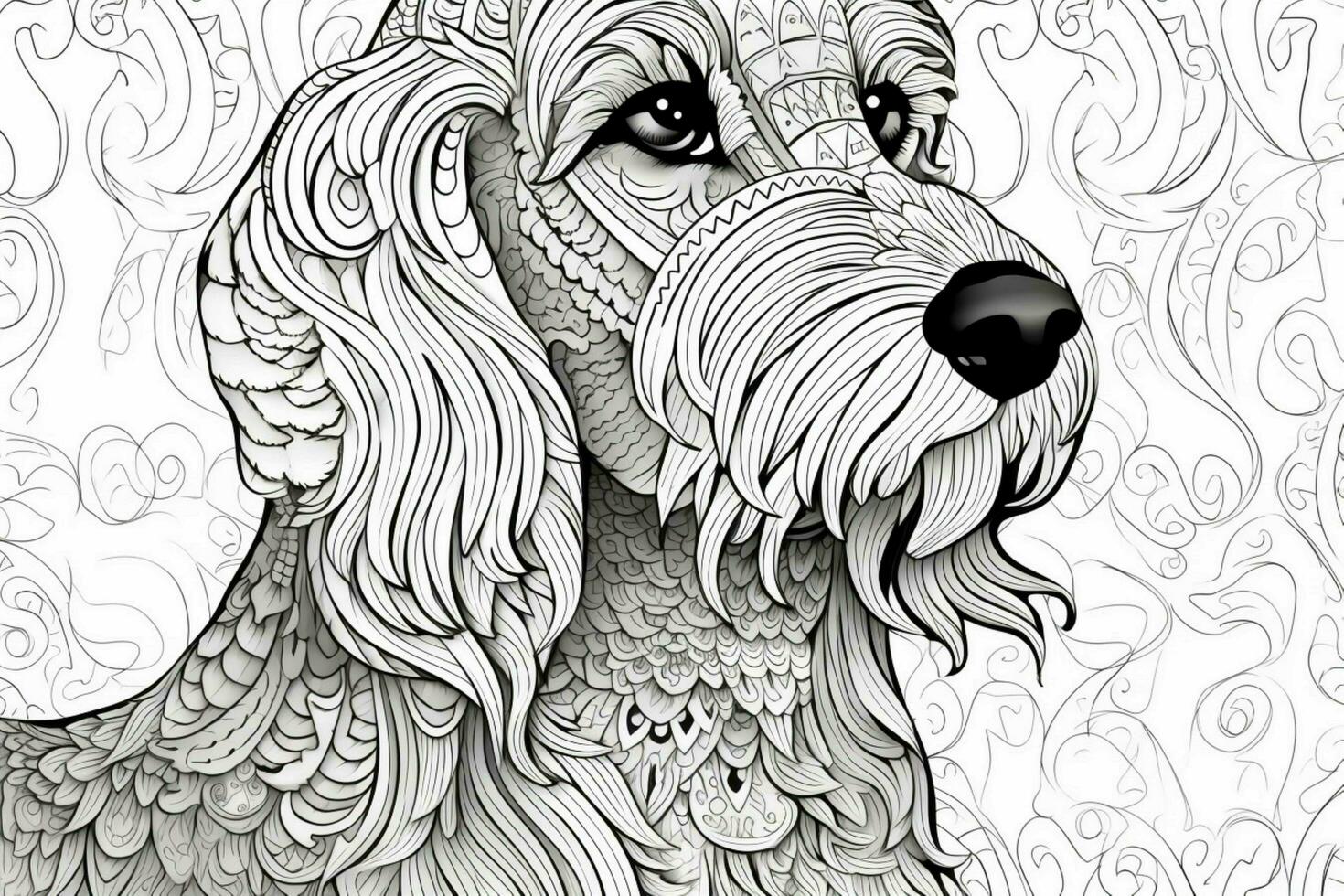 coloring book irish dog black photo