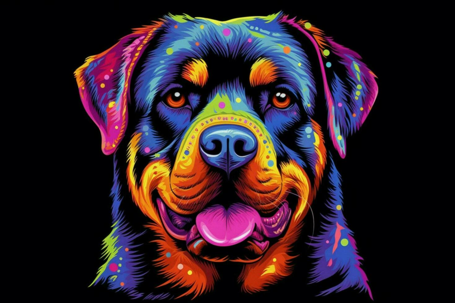 coloring dog head rottweiler photo