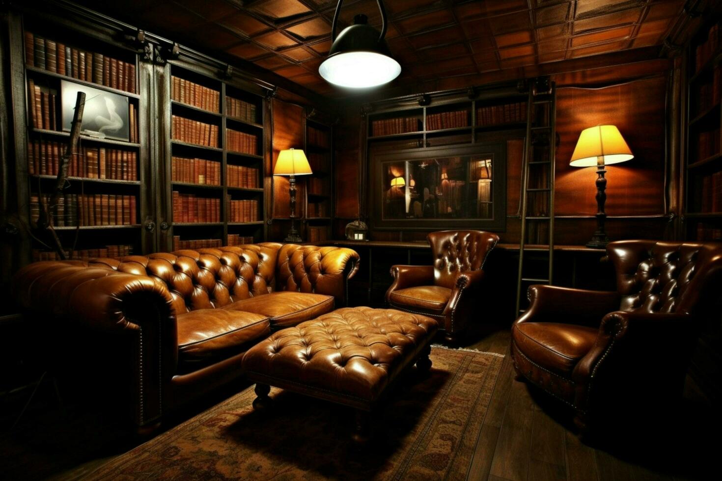 comfortable pours leather room photo