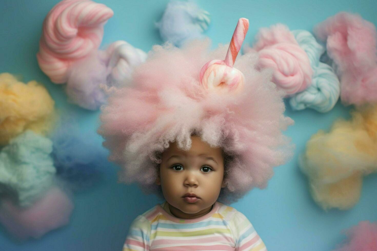 cotton candy baby photo