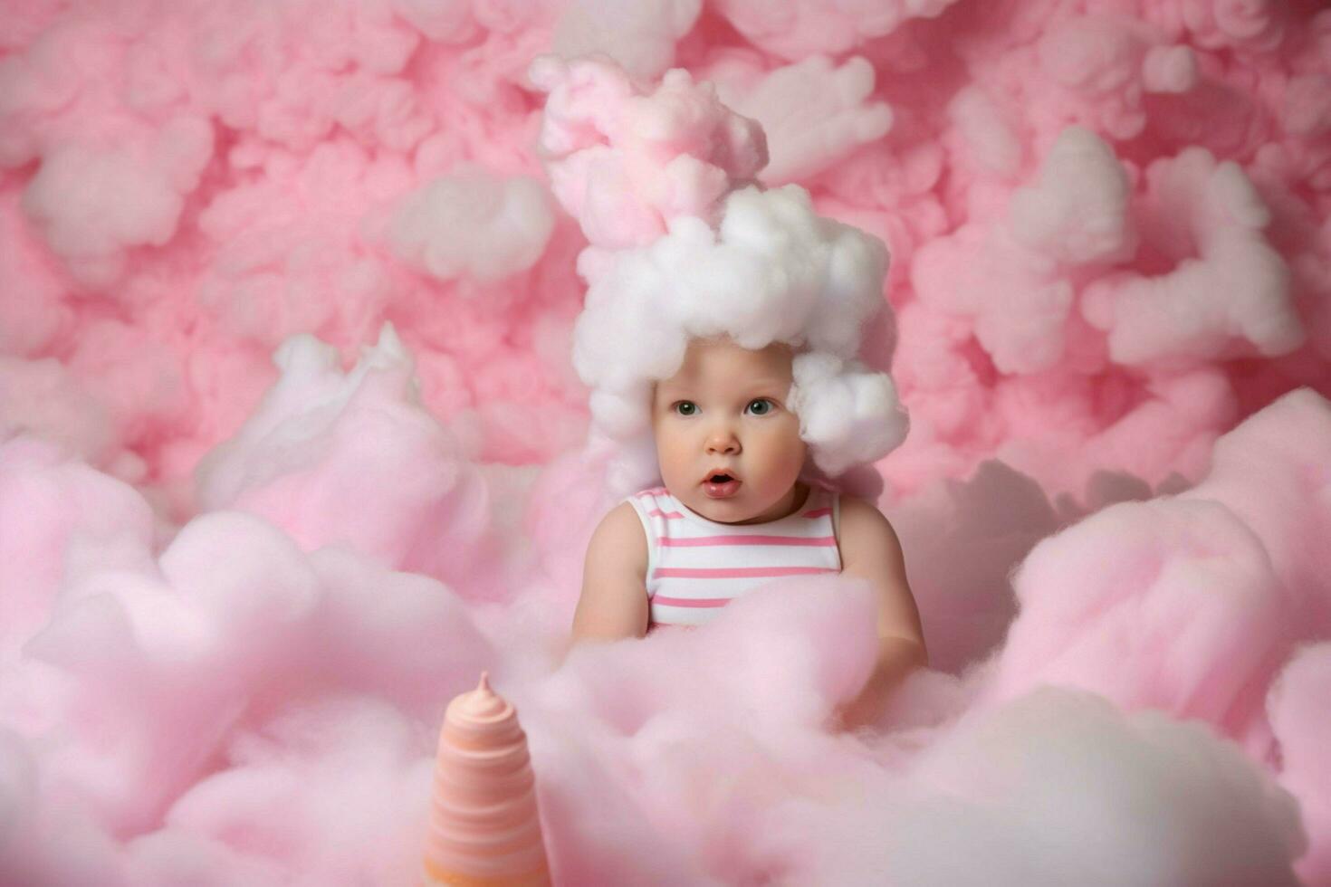 cotton candy baby photo