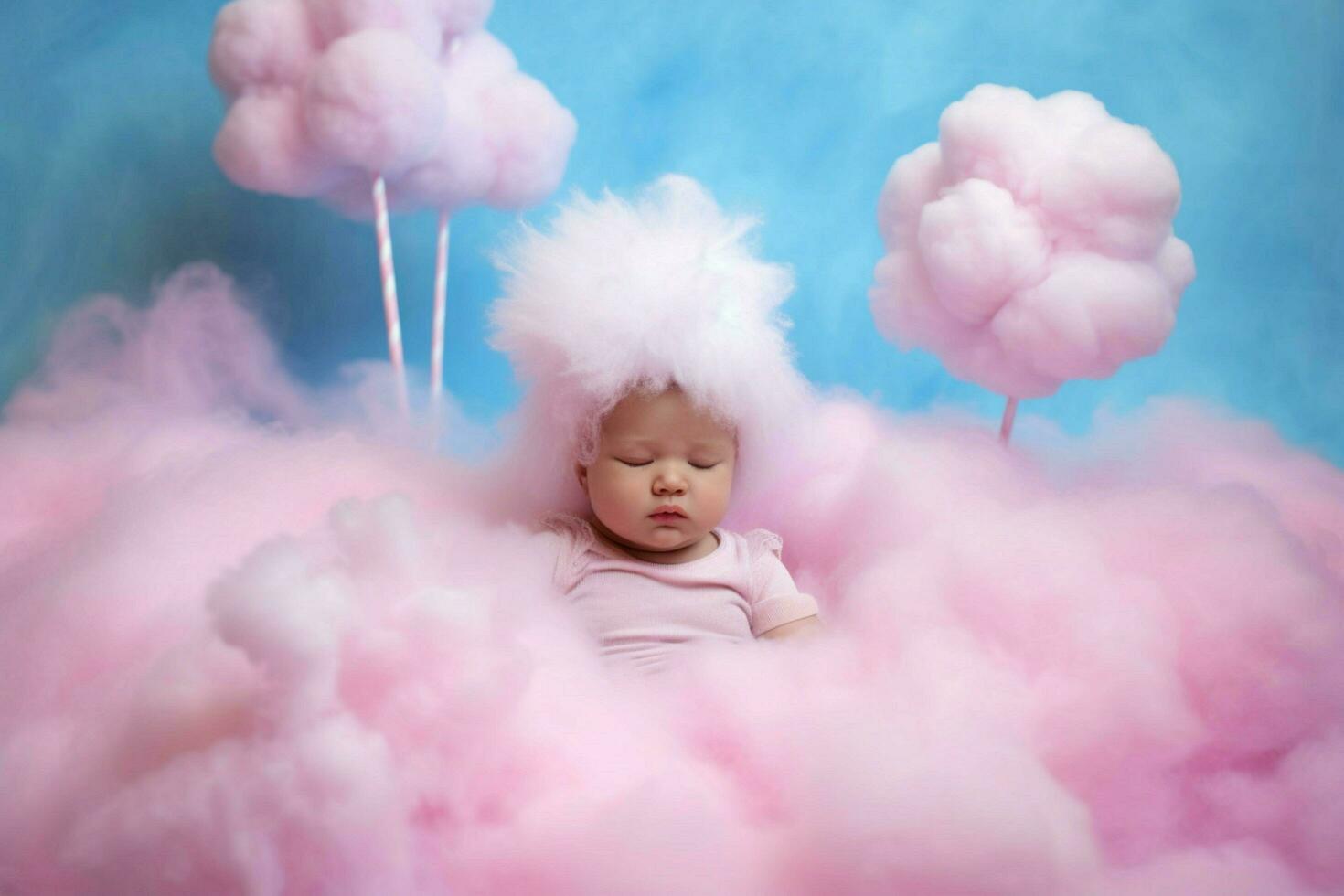 cotton candy baby photo