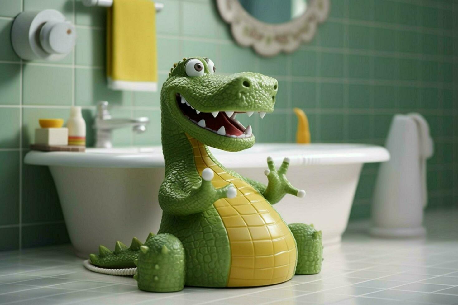 crocodile bathroom toy photo