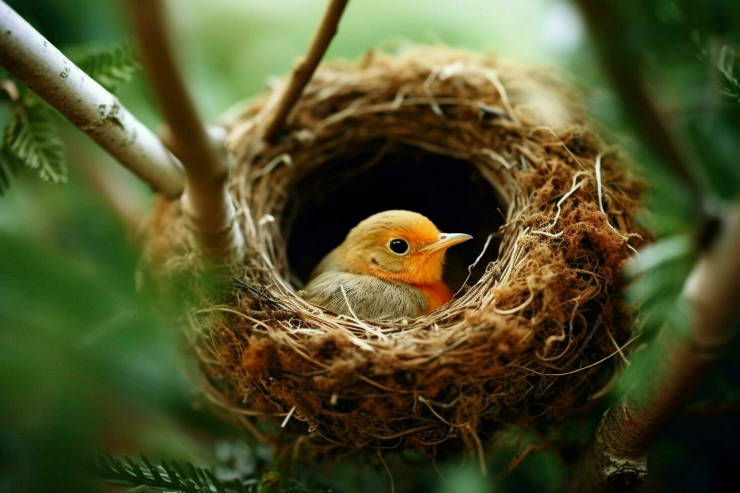 cute bird nest photo