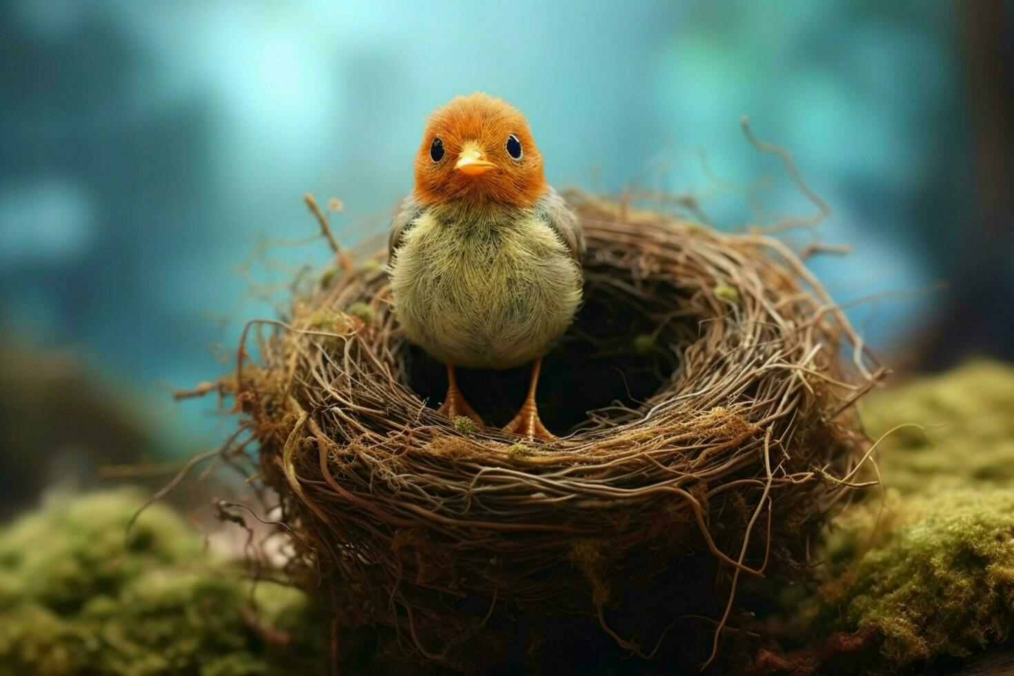 cute bird nest photo