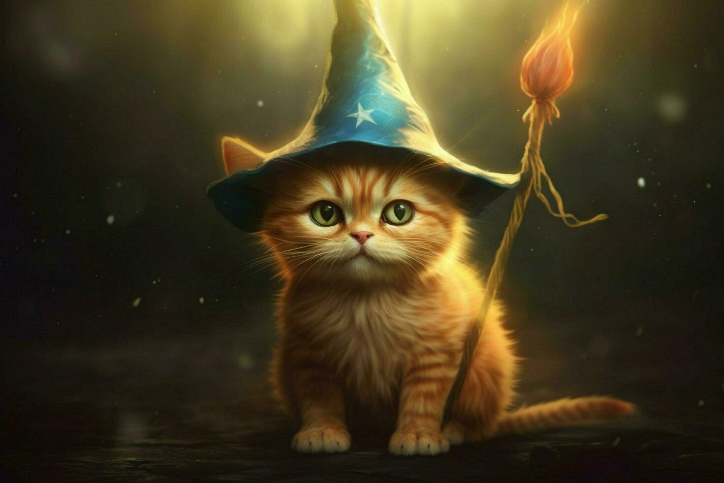 cute wizard cat photo