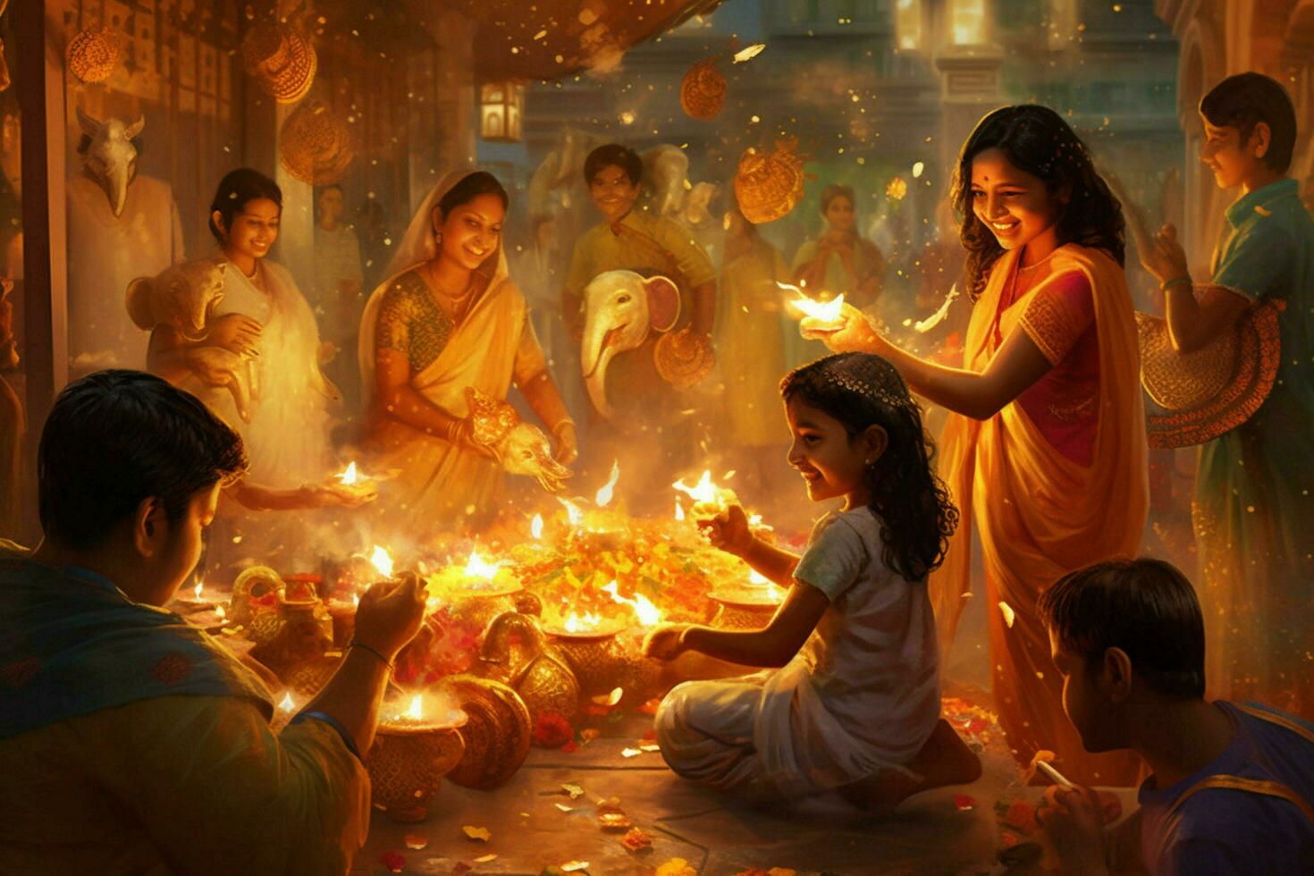 diwali celebration image hd photo