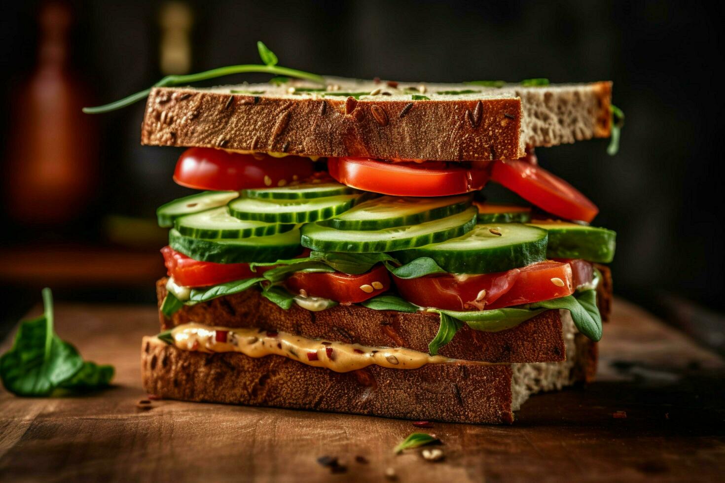 enjoy a fresh and tasty vegan sandwich made with photo