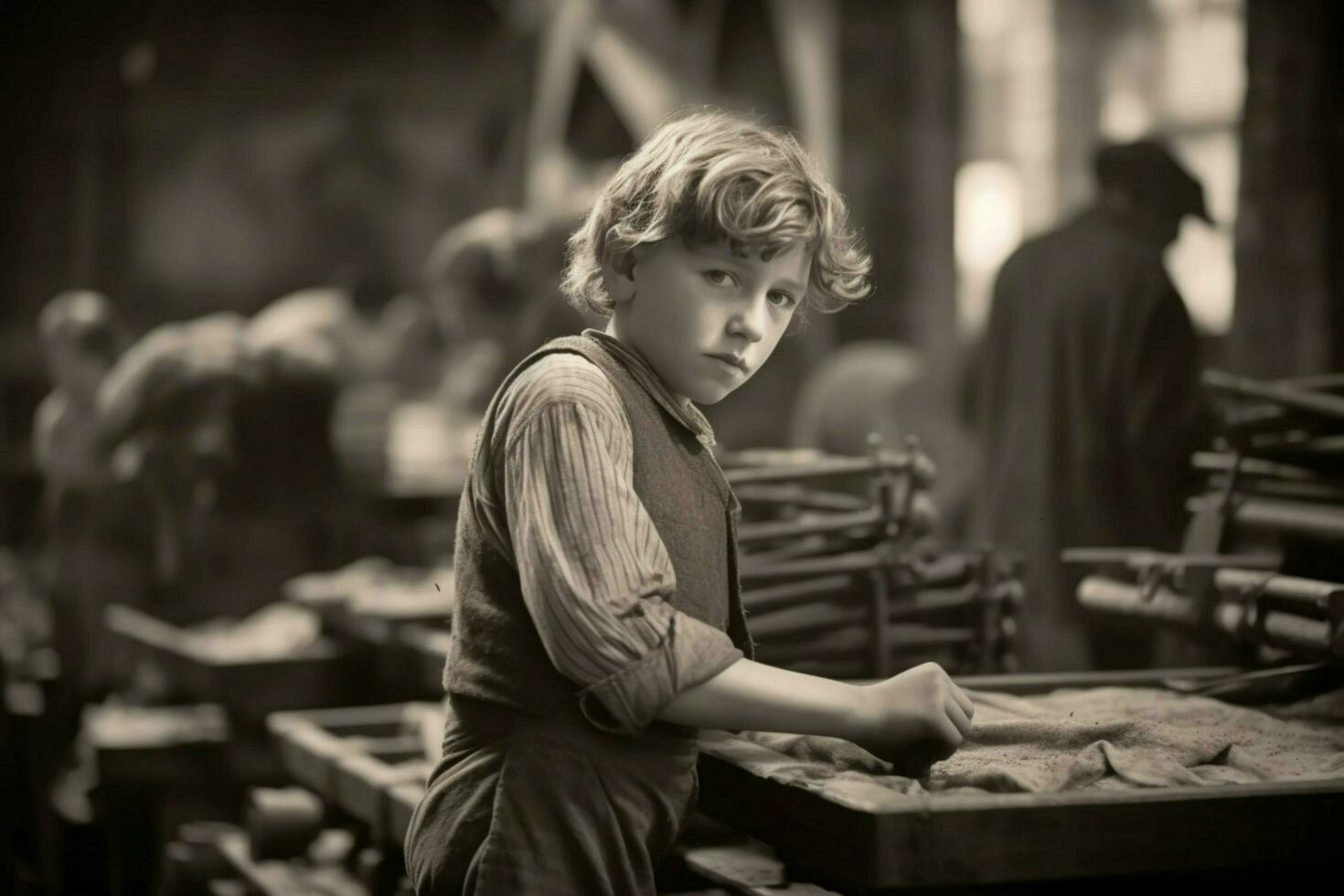 factory child worker vintage 1800 year photo
