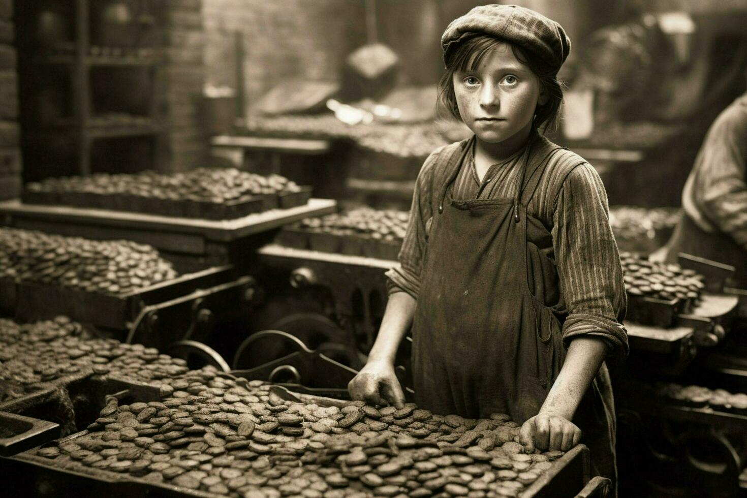 factory child worker vintage 1800 year photo