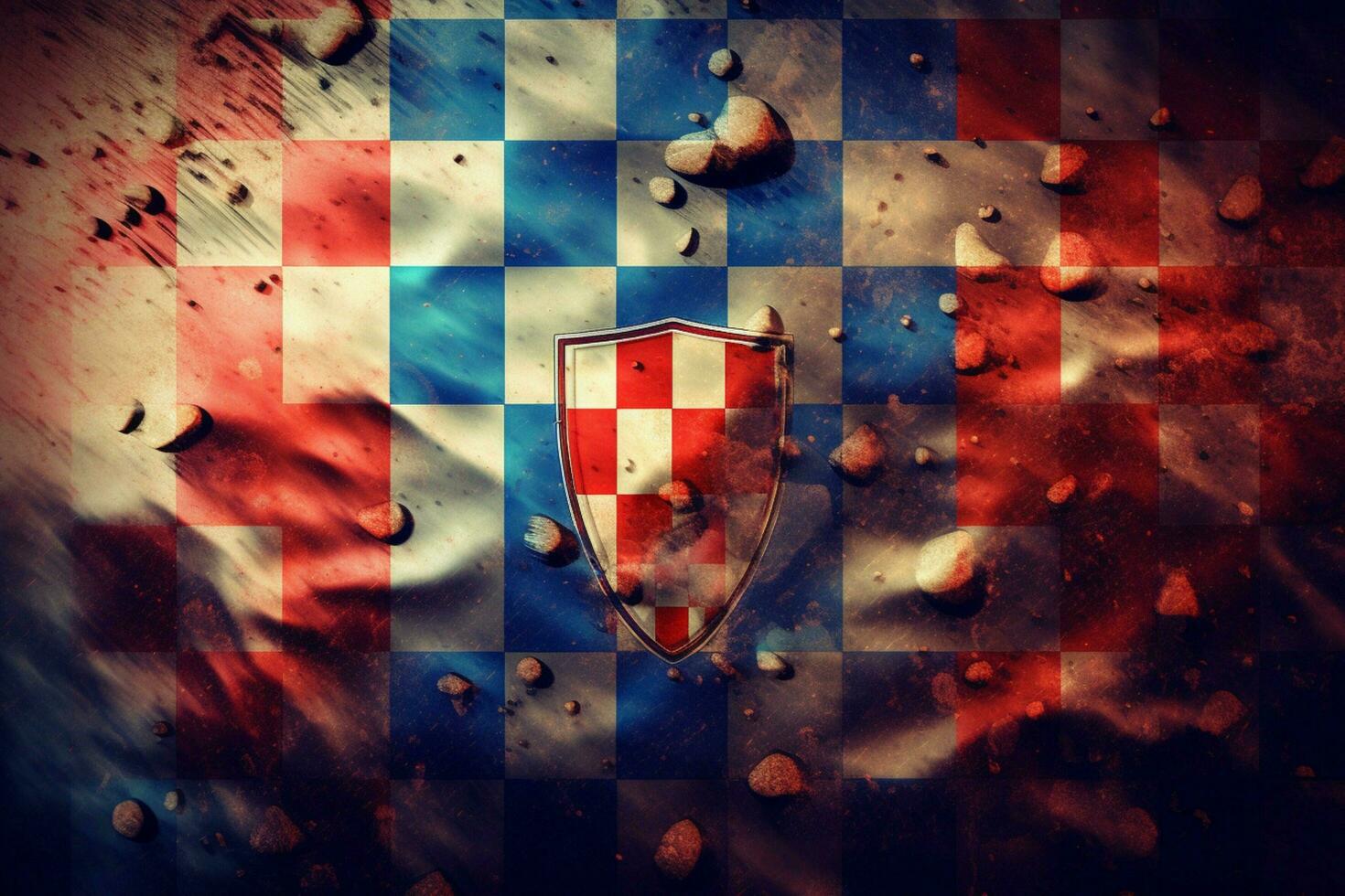 flag wallpaper of Croatia photo