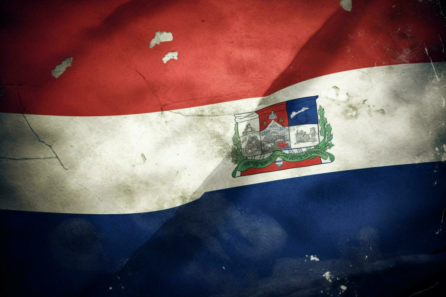 flag wallpaper of Dominican Republic photo