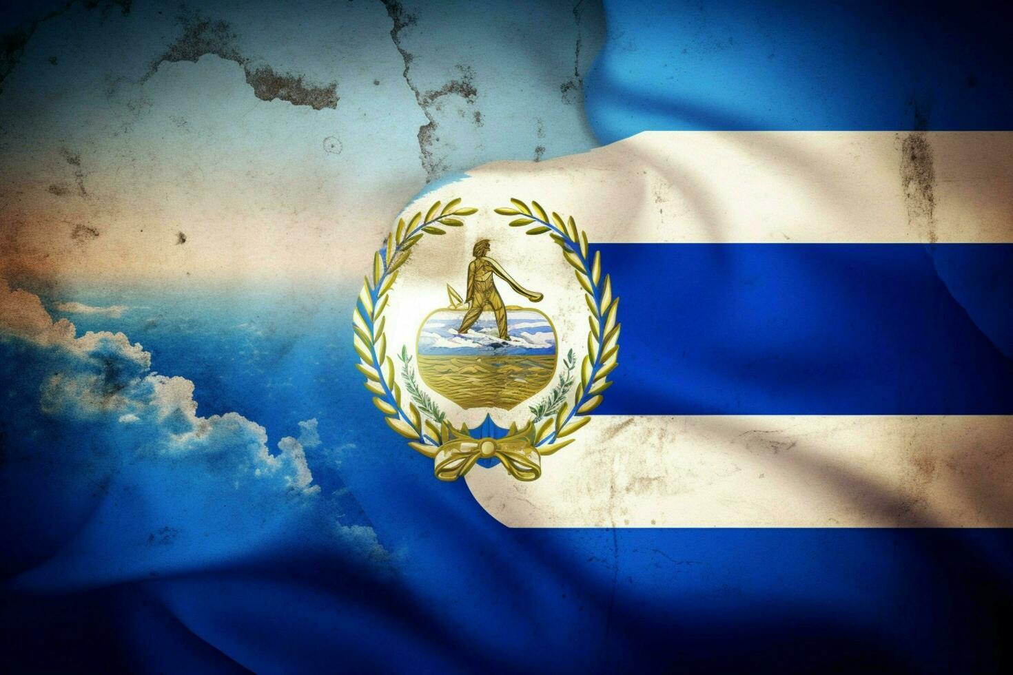 flag wallpaper of El Salvador photo