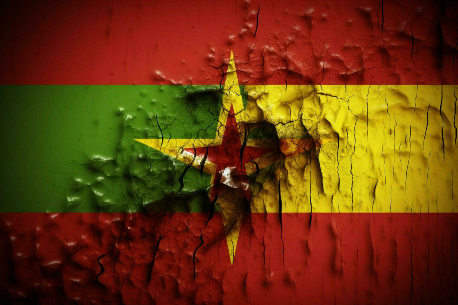 flag wallpaper of Guinea-Bissau photo