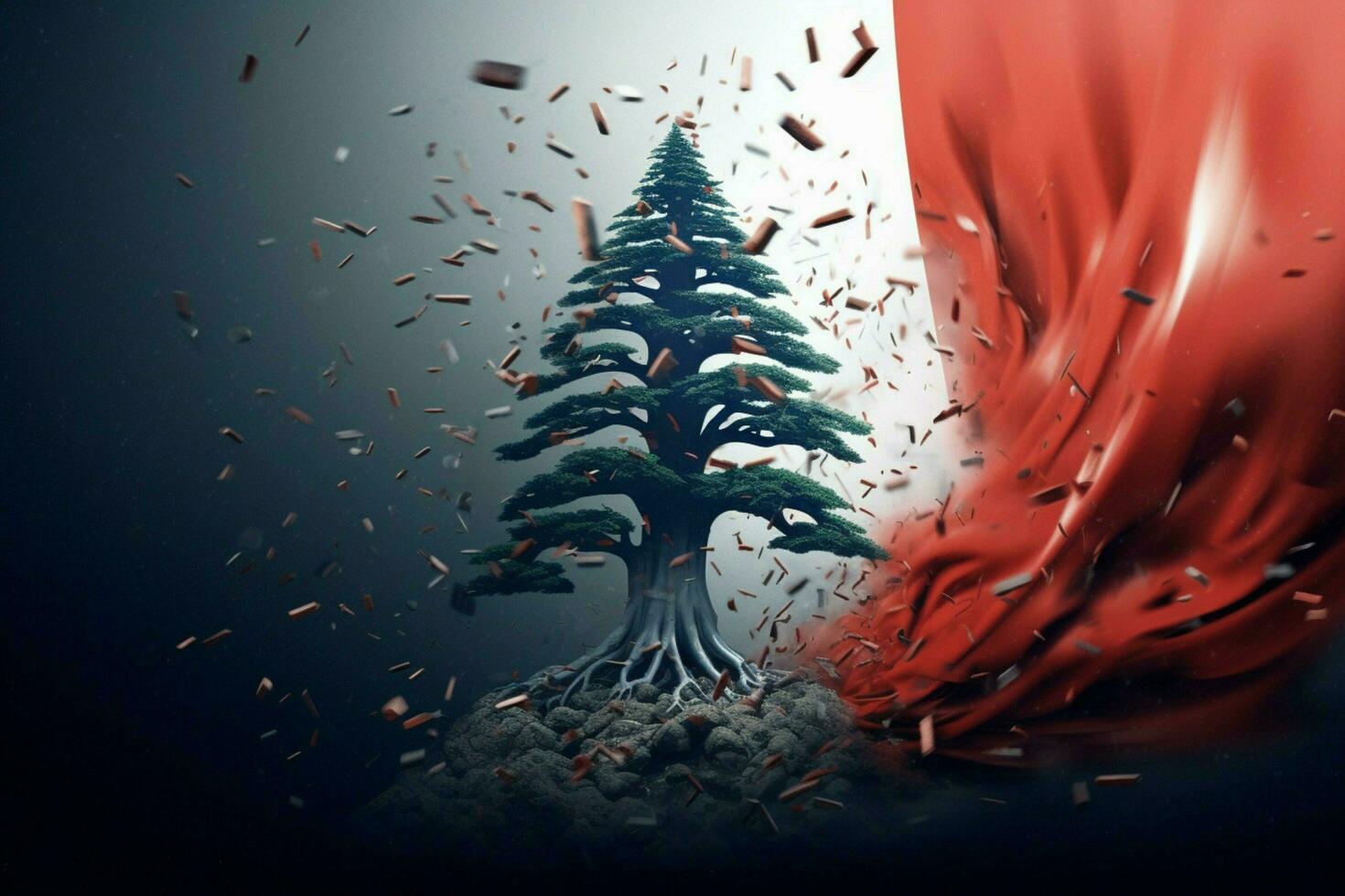 flag wallpaper of Lebanon photo