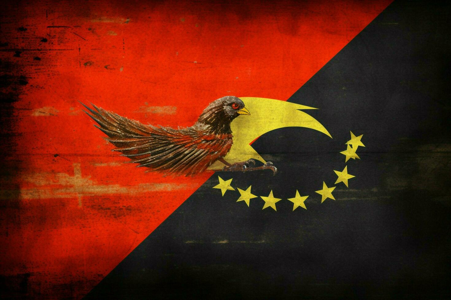 flag wallpaper of Papua New Guinea photo