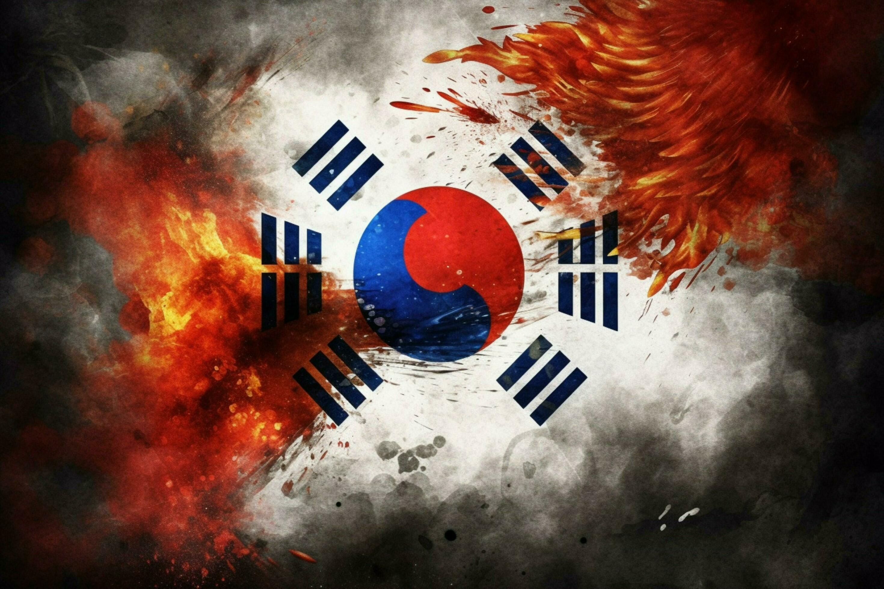 flag wallpaper of Republic of Korea South Korea 30638774 Stock Photo at