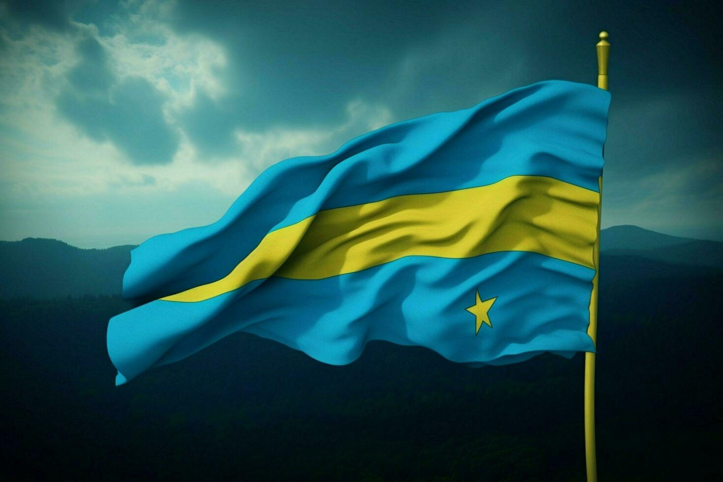 flag wallpaper of Rwanda photo