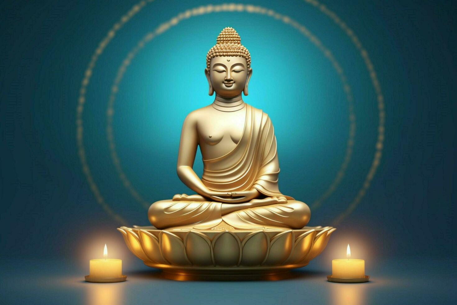 gautum buddha vesak purnima statue symbol of peace photo