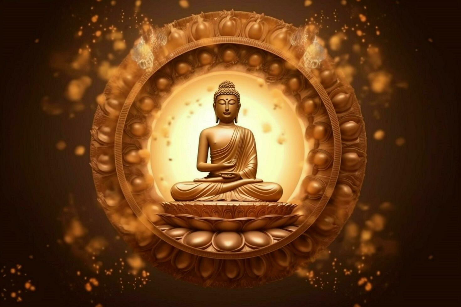 gautum buddha vesak purnima statue symbol of peac photo