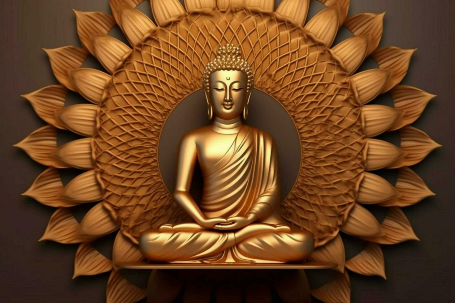 gautum buddha vesak purnima statue symbol of peac photo