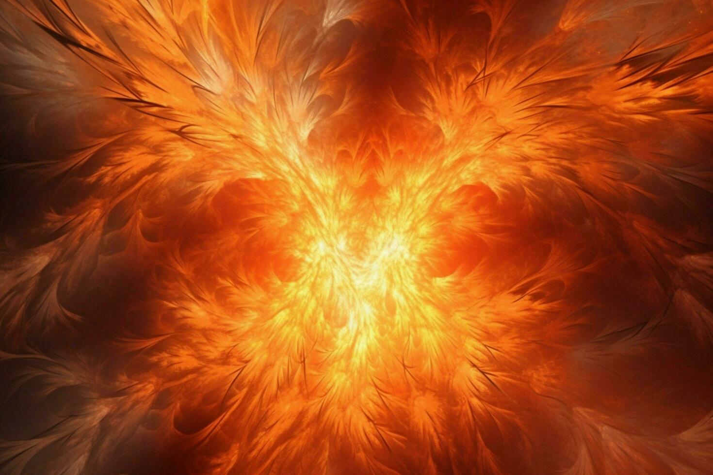 glowing inferno igniting nature abstract fractal photo