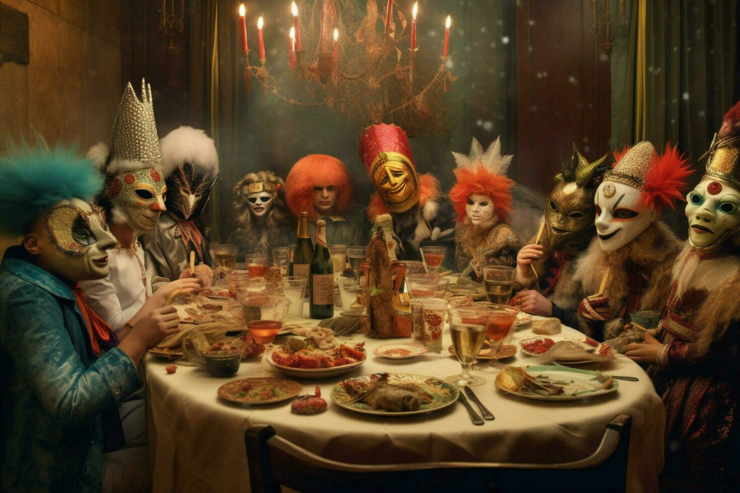 happy new year dinner photo