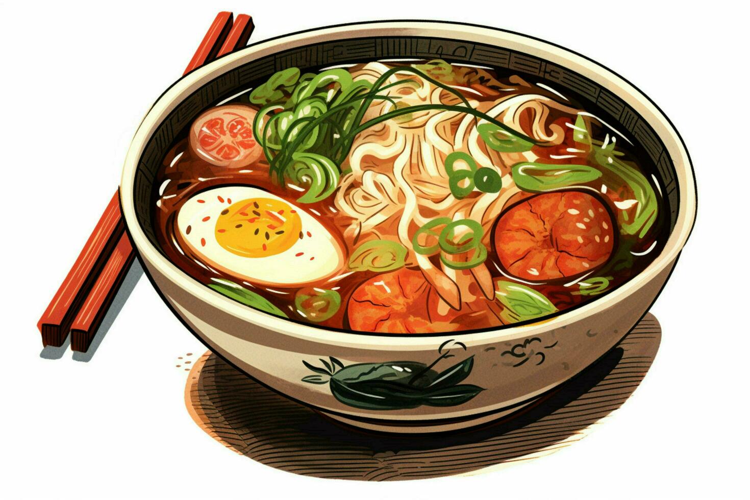 japanese ramen soup is traditionally delicious an photo