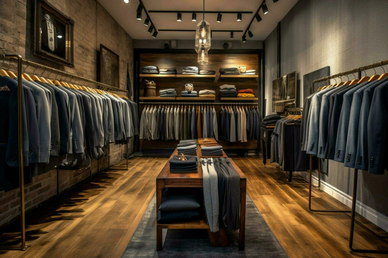 modern men fashion in retail boutique store photo