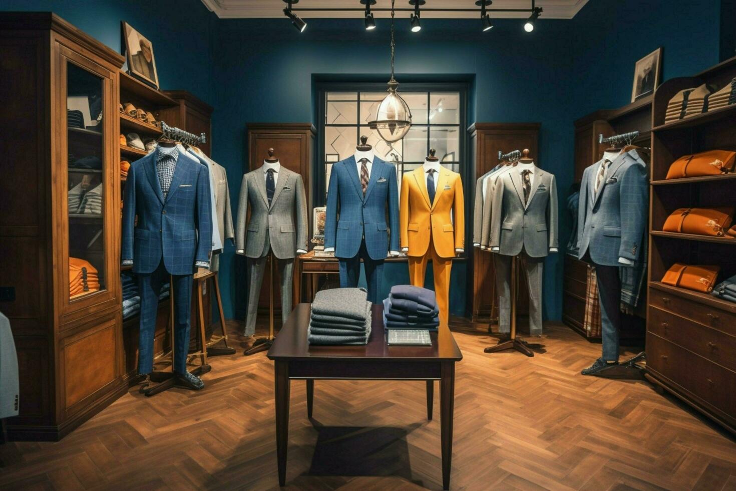 modern men fashion in retail boutique store photo