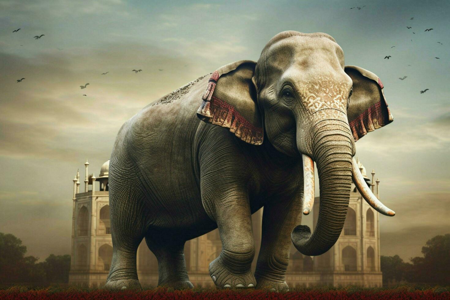 national animal of India photo