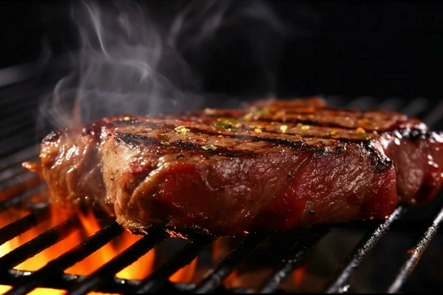 foto un sabroso carne de vaca filete frito en el parrilla profe