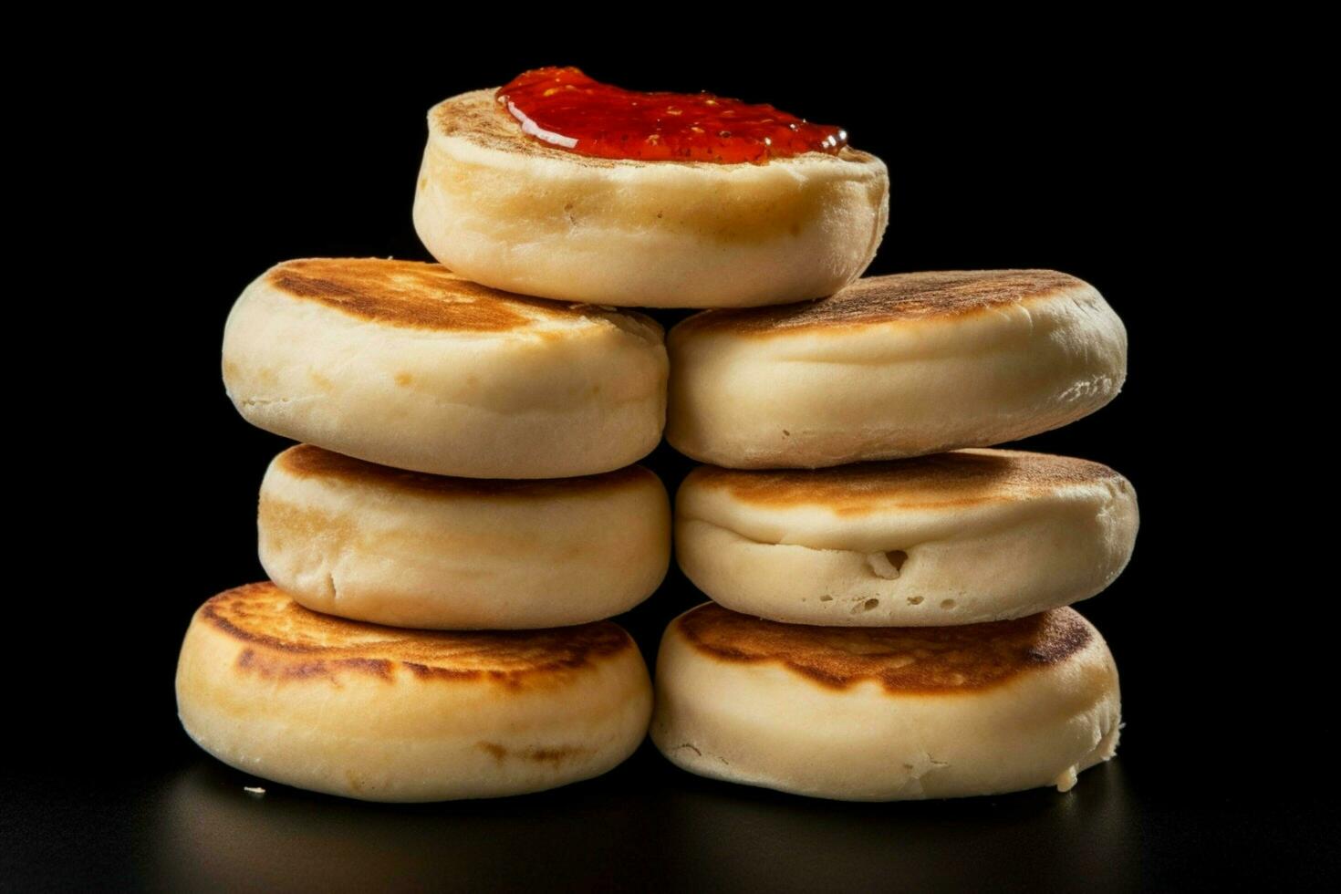 photo of English muffins with no background