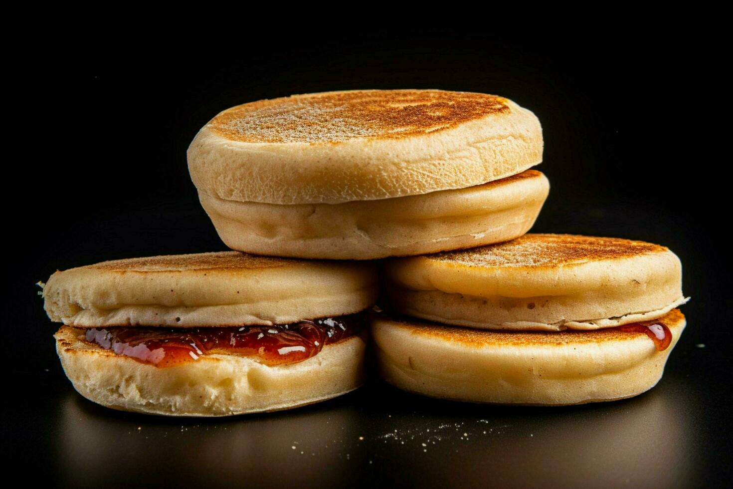 photo of English muffins with no background