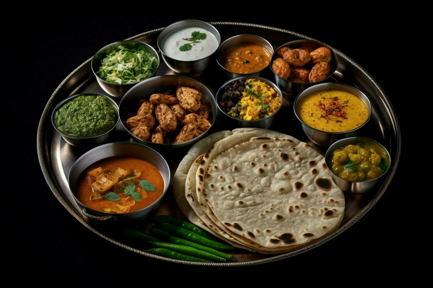 photo of Indian food with no background