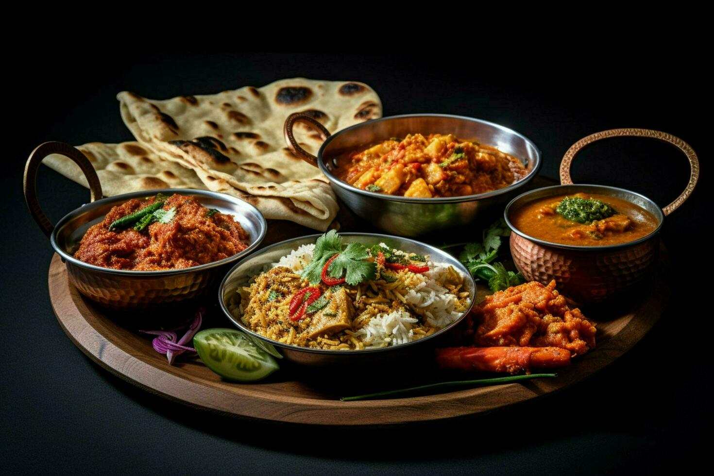 photo of Indian food with no background