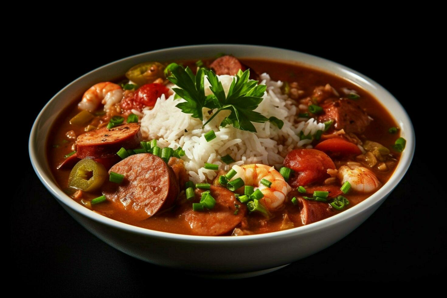 photo of gumbo with no background
