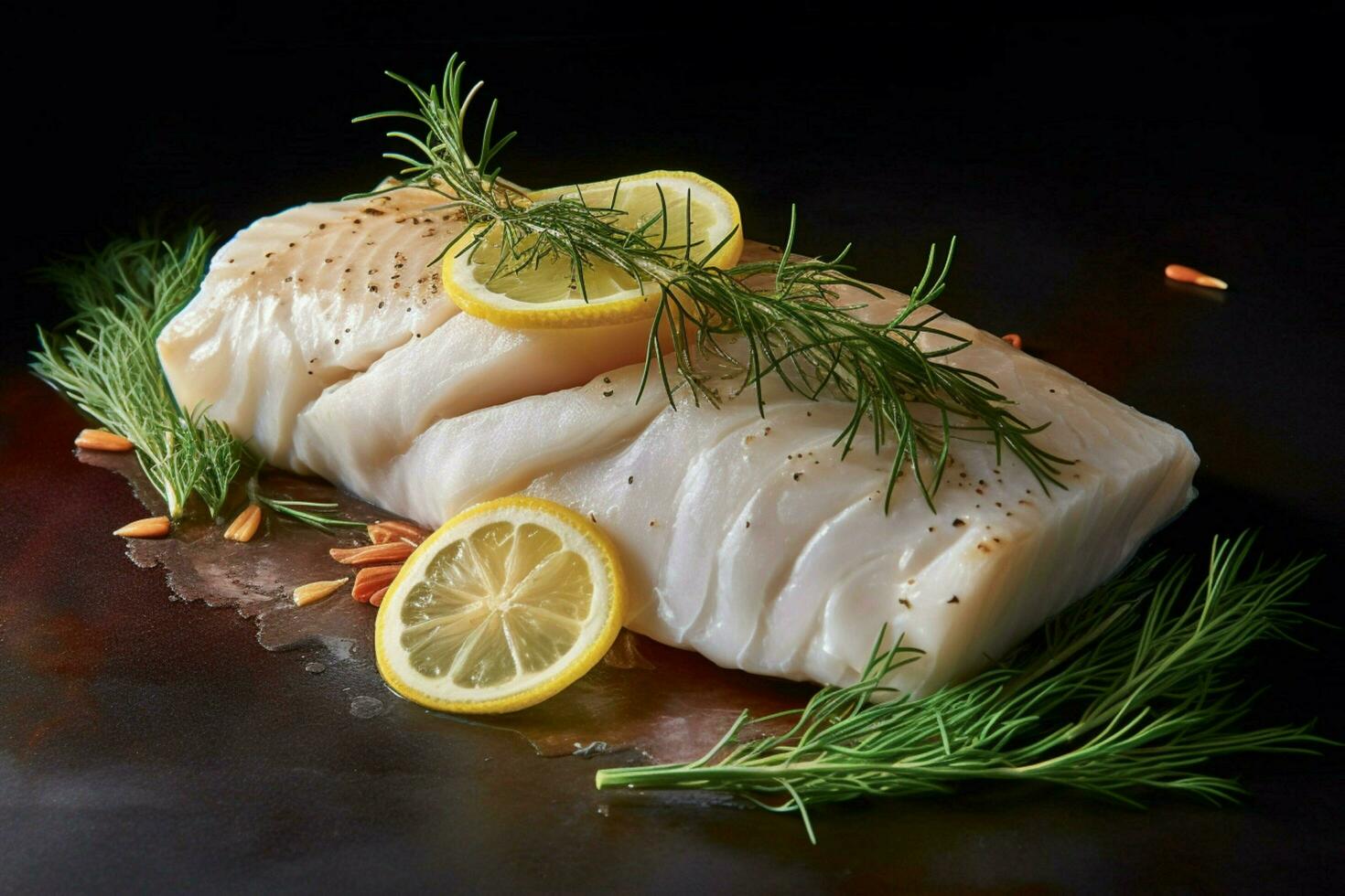 photo of halibut with no background