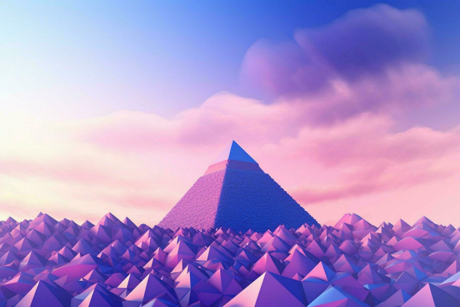 purple and blue wallpaper with a pyramids and a b photo