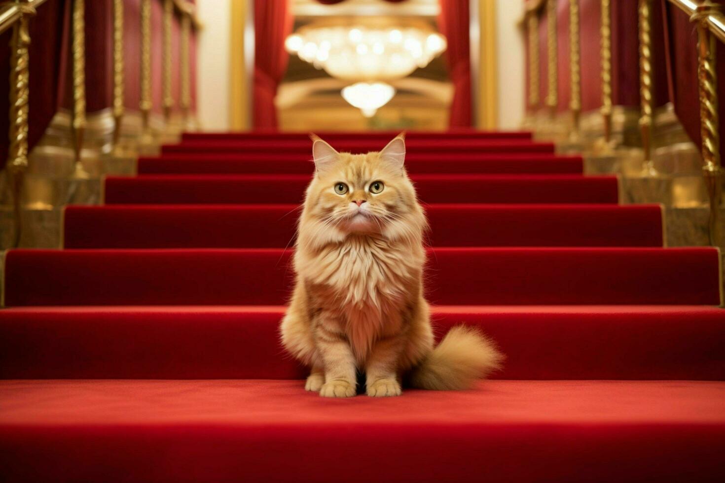 red carpet for famous cat photo