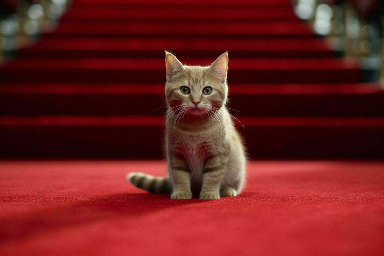 red carpet for famous cat photo